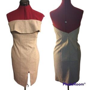 ✨New C.Luce wool strapless bodycon mini